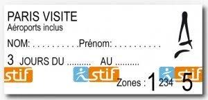 paris metro ticket