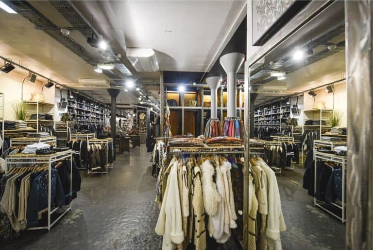 Industrial-chic shop selling vintage men's & women's clothing