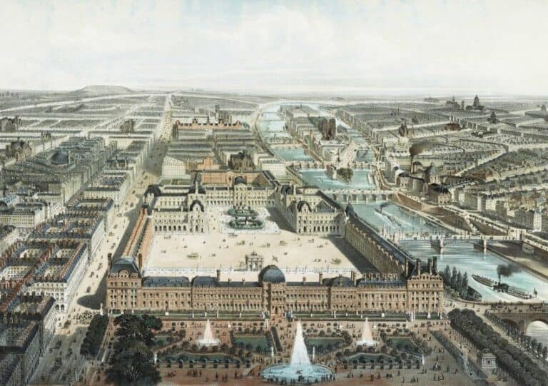 שער הניצחון דו קרוסל וארמון טווילרי פריז 1850מקור: גוגל