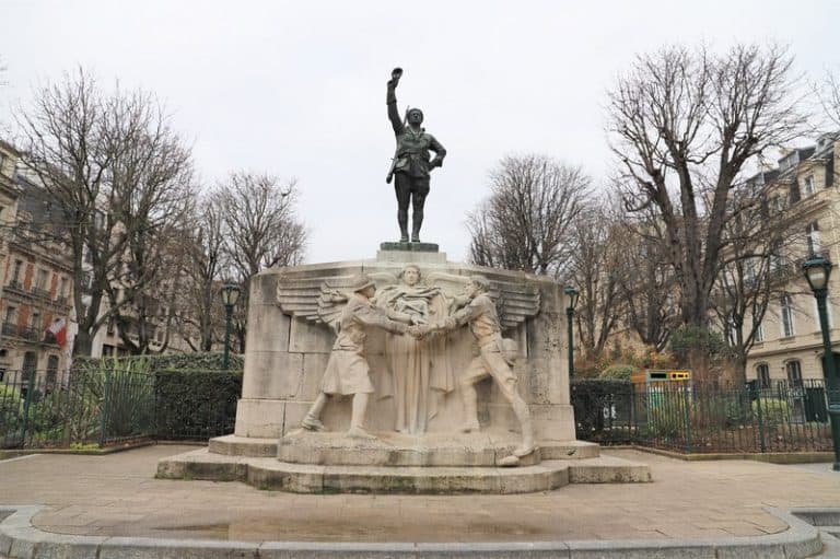 כיכר ארצות הברית, כיכר ארצות הברית וגינת תומאס ג'פרסון בפריז
