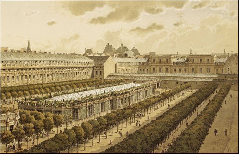 Palais-Royal הקניון הראשון בצרפת באמצע הגן. דומיין חופשי